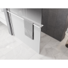 Mexen Kioto+ Duschwand mit Regal Walk-in 150 x 200 cm, Ombre weiß 8 mm, weiß - 800-150-121-20-86
