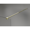 Mexen Kioto+ Duschwand mit Ablage Walk-in 110 x 200 cm, ombre weiß 8 mm, gold - 800-110-121-50-86