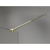 Mexen Kioto+ Duschwand mit Regal Walk-in 150 x 200 cm, ombre weiße 8 mm, gold - 800-150-121-50-86