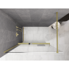Mexen Kioto+ Duschwand mit Ablage Walk-in 90 x 200 cm, Ombre Weiß 8 mm, Gold gebürstet - 800-090-121-55-86