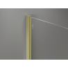 Mexen Kioto+ Duschwand mit Ablage Walk-in 110 x 200 cm, Ombre Weiß 8 mm, gebürstet Gold - 800-110-121-55-86
