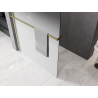 Mexen Kioto+ Duschwand mit Regal Walk-in 120 x 200 cm, Ombre Weiß 8 mm, gebürstetes Gold - 800-120-121-55-86