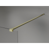 Mexen Kioto+ Duschwand mit Regal Walk-in 140 x 200 cm, weißer Ombre 8 mm, gebürstetes Gold - 800-140-121-55-86
