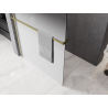 Mexen Kioto+ Duschwand mit Regal Walk-in 150 x 200 cm, Ombre Weiß 8 mm, gebürstetes Gold - 800-150-121-55-86