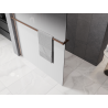 Mexen Kioto+ Duschwand mit Regal Walk-in 80 x 200 cm, ombre weiß 8 mm, gebürstetes Kupfer - 800-080-121-65-86