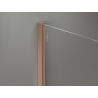 Mexen Kioto+ Duschwand mit Ablage Walk-in 140 x 200 cm, Ombre Weiß 8 mm, Gebürstetes Kupfer - 800-140-121-65-86
