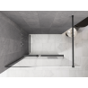 Mexen Kioto+ Duschwand mit Ablage Walk-in 70 x 200 cm, ombre weiß, 8 mm, gebürstetes Gun Gray - 800-070-121-66-86