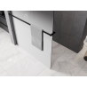 Mexen Kioto+ Duschwand mit Ablage Walk-in 100 x 200 cm, Ombre Weiß 8 mm, Schwarz - 800-100-121-70-86