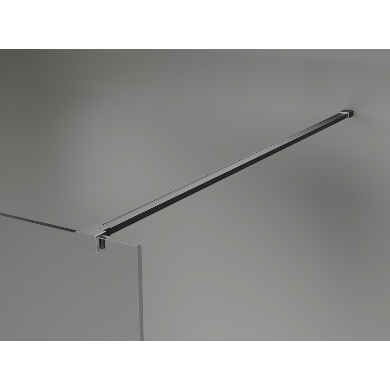 Mexen Kioto+ Duschwand mit Regal Walk-in 90 x 200 cm, ombre weiß 8 mm, Gun Metal - 800-090-121-95-86