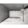 Mexen Kioto+ Duschwand mit Ablage Walk-in 100 x 200 cm, ombre weiß 8 mm, Gunmetal - 800-100-121-95-86