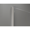 Mexen Kioto+ Duschwand mit Ablage Walk-in 80 x 200 cm, Ombre Weiß 8 mm, gebürstetes Nickel - 800-080-121-97-86