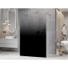 Mexen Kioto freistehende Duschwand 130 x 200 cm, schwarzer Ombre 8 mm, Chrom - 800-130-002-01-76