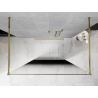 Mexen Kioto freistehende Duschwand 100 x 200 cm, schwarzer Ombre 8 mm, gold - 800-100-002-50-76