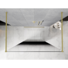 Mexen Kioto Freistehende Duschwand 150 x 200 cm, Ombre Schwarz 8 mm, Gold gebürstet - 800-150-002-55-76