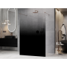 Mexen Kioto Freistehende Duschwand 130 x 200 cm, Ombre Schwarz 8 mm, Roségold - 800-130-002-60-76