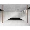 Mexen Kioto Freistehende Duschwand 130 x 200 cm, Ombre schwarz 8 mm, gebürstetes Kupfer - 800-130-002-65-76
