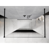 Mexen Kioto freistehende Duschwand 100 x 200 cm, Ombre Schwarz 8 mm, Schwarz - 800-100-002-70-76