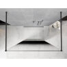 Mexen Kioto freistehende Duschwand 110 x 200 cm, ombre schwarz 8 mm, gun gray gebürstet - 800-110-002-66-76