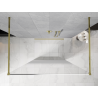 Mexen Kioto freistehende Duschwand 100 x 200 cm, ombre weiß 8 mm, gold - 800-100-002-50-86