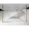 Mexen Kioto freistehende Duschwand 150 x 200 cm, weiße Ombre 8 mm, gold - 800-150-002-50-86