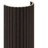 Mexen Ovalo 03 Probe von flexiblen, gerillten Wandpaneelen, technisches Furnier, Schwarze Eiche - S130-03-046-S