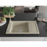 Mexen Elias Granitspüle 1-Becken mit Abtropffläche und Küchenarmatur Telma, beige - 6511-69-670200-69