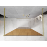 Mexen Kioto Freistehende Duschwand 110 x 200 cm, Bronze 8 mm, gebürstetes Gold - 800-110-002-55-32