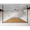 Mexen Kioto freistehende Duschwand 100 x 200 cm, Bronze 8 mm, Roségold - 800-100-002-60-32