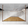 Mexen Kioto Freistehende Duschwand 120 x 200 cm, Bronze 8 mm, gebürstetes Kupfer - 800-120-002-65-32
