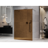Mexen Kioto freistehende Duschwand 130 x 200 cm, bronzefarben 8 mm, Gun Metal - 800-130-002-95-32