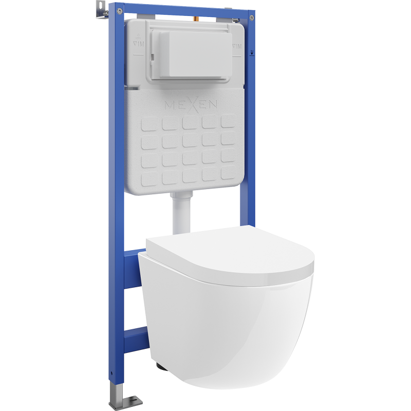 Mexen Lena Unterputz-WC-Set Tex Slim mit WC-Schüssel und Soft-Close-Sitz, weiß - 610030220200