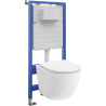 Mexen Lena Unterputz-WC-Set pneumatischer Rahmen Tex Air Slim mit WC-Schüssel und Softclose-Sitz, weiß - 610030220300A