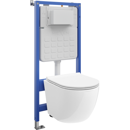 Mexen Lena Unterputz-WC-Set Tex Slim mit WC-Schüssel Tornado und Absenkautomatik, weiß - 610030220500T
