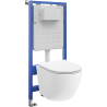 Mexen Lena Unterputz-WC-Set Tex Slim mit WC-Schüssel Tornado und Absenkautomatik, weiß - 610030220500T