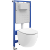 Mexen Lena Unterputz-WC-Set mit pneumatischem Tex Air Slim Träger, Tornado WC-Schüssel und Absenkautomatik, weiß