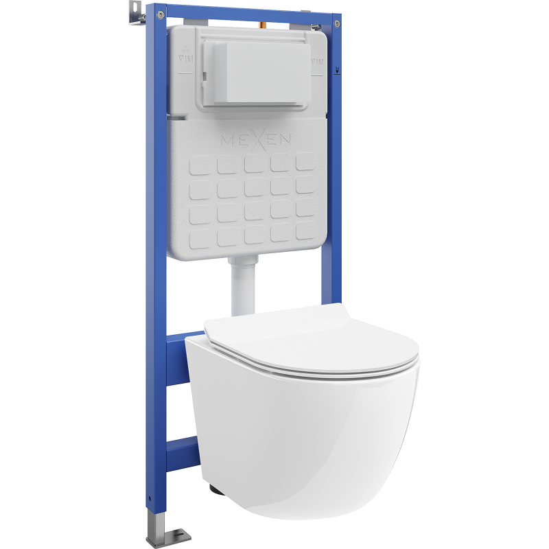Mexen Lena WC-Unterputz-Set Tex Slim mit WC-Schüssel und Softclose-Sitz, weiß - 610030224000