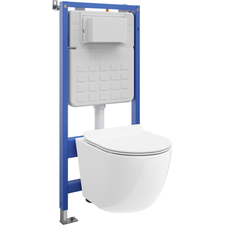 Mexen Lena WC-Unterputz-Set Tex Slim mit WC-Schüssel und Softclose-Sitz, weiß - 610030224000