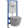 Mexen Lena Unterputz-WC-Set Tex Slim mit WC-Schüssel und Soft-Close-Sitz, hellgrau matt - 610030224061
