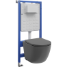Mexen Lena Unterputz-WC-Set Tex Slim mit WC-Schüssel und Absenkautomatik, dunkelgrau matt - 610030224071