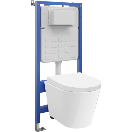 Mexen Rico Unterputz-WC-Set Tex Slim mit WC-Schüssel und Soft-Close-Sitz, weiß - 610030720200