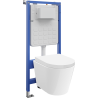 Mexen Rico Unterputz-WC-Set mit pneumatischem Tex Air Slim Rahmen, WC-Schüssel und Absenkautomatik, weiß - 610030720200A