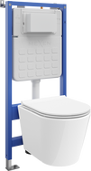 Mexen Rico Unterputz-WC-Set pneumatischer Rahmen Tex Air Slim mit WC-Schüssel Tornado und Soft-Close-Sitz, weiß