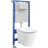 Mexen Rico Unterputz-WC-Set mit pneumatischem Rahmen Tex Air Slim mit WC-Schüssel und Soft-Close-Sitz, weiß - 610030720500A