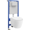 Mexen Carmen Wand-WC-Unterputz-Set Tex Air Slim mit Tornado-WC-Schüssel und Soft-Close-Sitz, weiß - 610030880200TA