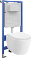 Mexen Carmen Unterputz-WC-Set mit pneumatischem Tex Air Slim Rahmen, WC-Schüssel und Soft-Close-Sitz, weiß - 610030880200A