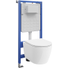 Mexen Carmen Unterputz-WC-Set Tex Air Slim mit pneumatischem Rahmen, WC-Schüssel und Softclose-Sitz, weiß - 610030880300A