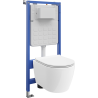 Mexen Carmen Unterputz-WC-Set Tex Slim mit WC-Schüssel Tornado und Soft-Close-Sitz, weiß - 610030880500T