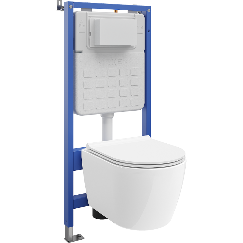 Mexen Carmen WC-Unterputz-Set Tex Slim mit WC-Schüssel und Soft-Close-Sitz, weiß - 610030880500