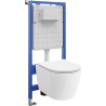 Mexen Carmen WC-Unterputz-Set Tex Slim mit WC-Schüssel und Soft-Close-Sitz, weiß - 610030880500
