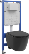 Mexen Carmen Unterputz-WC-Set Tex Slim mit WC-Becken und Absenkautomatik, schwarzmatt - 610030881085